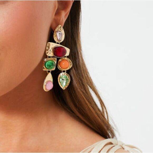 Crystal drop earrings M167 - Picture 2 of 7